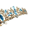 thumbnail image 6 of GJSYRH Girls Gold Princess Rhinestone Headband Wedding Bridal Hair Accessories Birthday Prom Pageant Party Coming Light Blue Over 8 years old, 6 of 6