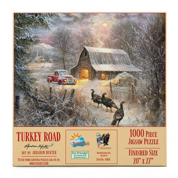 SUNSOUT INC - Turkey Road - 1000 pc Jigsaw Puzzle by Artist: Abraham Hunter - MPN# 69868