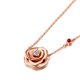 thumbnail image 4 of Collar con colgante de flor de piedra CZ chapado en oro rosa de 18 quilates oso de fresa regalo de JOYERÍA para mujeres 18', 4 of 4
