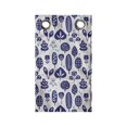 thumbnail image 1 of Floral Hanging Pocket Organizer, Repetitive Autumnal Trees Flowers Illustration, Printed Polyester Storage Bag with Pockets, 9" x 16", Dark Lavender Ivory, 1 of 2