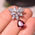 thumbnail image 4 of Rose Gold Color Dangle Earrings  Romantic Wedding Accessories  Exquisite Cubic Zirconia Jewelry, 4 of 5