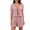 Pink, variant on Musuos Women 2 Piece Plaid Print Outfits Tie Front Short Sleeves T-Shirt and Elastic Waist Shorts Summer Clothing Club Streetwear