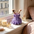 thumbnail image 6 of Princess Dress Desktop Storage Box - 4.3In Plastic Pen Holder, Cute Purple Skirt Organizer for Makeup Brushes Pens, Kawaii Vanity Desk Decor Gift for Women and Teens, Desktop Organizing Decorations, 6 of 6