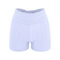 thumbnail image 2 of Gibobby Shorts Deportivo Ladies New Summer Honeycomb Fabric Bow Tie Belt Peach Hip Tight Waist High Hip Movement Yoga Shorts(Blanco, XXL), 2 of 5