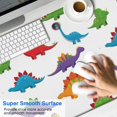 thumbnail image 2 of Long Mouse Pads for Desk,White Dinosaurs Colorful Species Pattern Desk Mats on Top Of Desks, Desk Mouse Pad Extra Large with 3mm Non-Slip Base and Stitched Edge for Gaming,Office,Work,Home 47.3"x23.6", 2 of 6