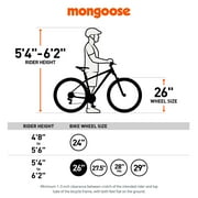 26 Mongoose Dolomite Mens Fat Tire Bike, 7 Speeds, Adults Age 13+, Black