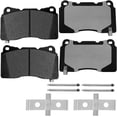 thumbnail image 2 of 4PC Front Ceramic Brake Pads with Hardware Kits & CLEANER DOT4 FLUID Fits for Buick Regal Sportback Tourx, Caillac ATS CT6 CTS STS XTS,Chevrolet Camaro Corvette, Ford GT Mustang, Hyundai Genesis Coupe, 2 of 6