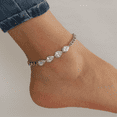 thumbnail image 2 of Kaash Customs Handmade Water Drop Shaped Adjustable Summer CZ Anklet Bracelet for Women and Girls Best Beach Jewelry Gift for Her on Christmas and Birthday, 2 of 2