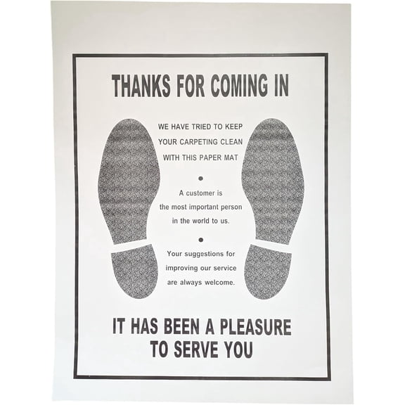 EcoQuality 22 x 17 inch White Paper Car Floor Mats, Disposable Automotive Service Mats, Floor Protection Covers, 200 Pcs