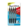 2Pc Paper Mate Profile Ballpoint Pen, Retractable, Medium 1 mm, Black Ink, Translucent Black Barrel, 4/Pack (2113558)