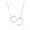 Silver, variant on B Initial Sideways Necklace for Women, Silver, 18"