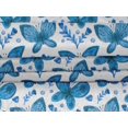 thumbnail image 4 of oneOone Velvet Medium Blue Fabric Insect & Floral Feather Fabric For Sewing Printed Craft Fabric By The Yard 58 Inch Wide, 4 of 5