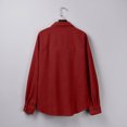thumbnail image 5 of PATLOLLAV Womens Corduroy Buttoned Cardigan Long Sleeve Lapel Loose Padded Shirt Tops, 5 of 6