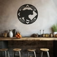 thumbnail image 3 of LaModaHome Exclusive Silhouette Of Bear In Circle Metal Wall Art Decor – Durable & Artistic Metal Wall Art for Home and Office Decor, Perfect for Any Interior Design Aesthetic, 3 of 5