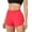 Red, variant on High Waist Liner Running Shorts for Women Solid Color Built-in Modesty Lining Workout Gym Shorts