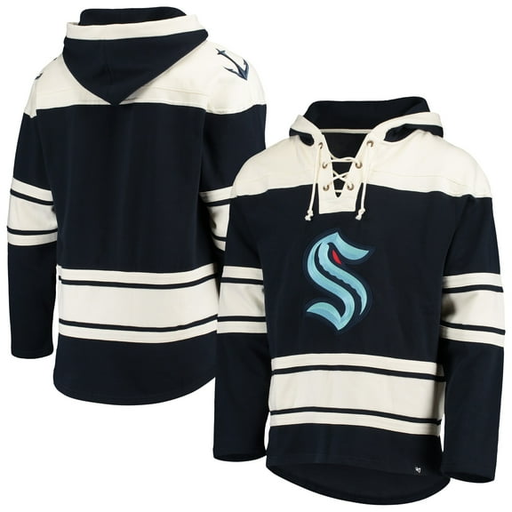 Men's '47  Navy Seattle Kraken Superior Lacer Hoodie