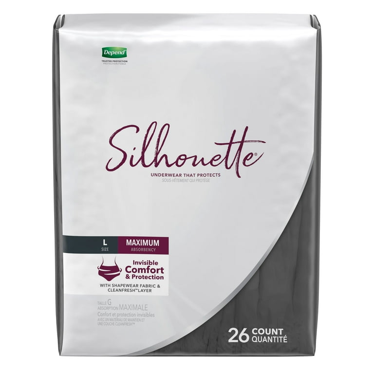 Depend Silhouette Adult Incontinence Underwear for Women, Maximum