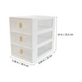 thumbnail image 5 of ifundom White Layered Desktop Box Organizer for Office and Home Storage Solutions, 5 of 6