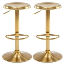 Adjustable Bar Stools Set of 2, Swivel Metal Bar Chairs, Backless Counter Height Stools for Kitchen, Dining, Pub, Cafe