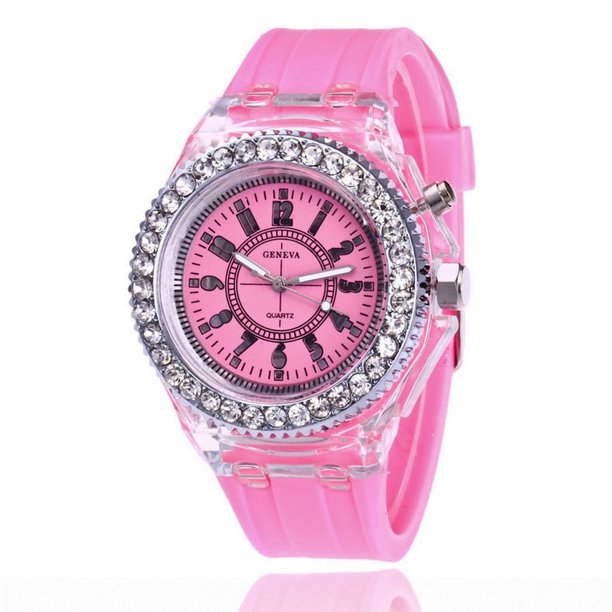 Reloj luminoso LED colorido de moda para hombres y mujeres, reloj de estudiante personalizado Water Brick, reloj de cuarzo electrónico para estudiantes