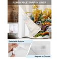 thumbnail image 3 of No Hook Cloth Fabric Shower Curtain with Snap in Liner, Hello Autumn Truck Fall Waterproof Shower Curtains Set with See Through Top Window, Thanksgiving Pumpkins Forest Bath Curtains Shower 72"x84", 3 of 6