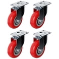 thumbnail image 1 of Placa giratoria Caster Wheels Online Best Service de 4 pulgadas, roja, 1 of 6