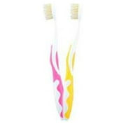 Mouth Watchers Antibacterial Youth Toothbrush Display Case - Yellow and Pink - Case of 20