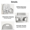 thumbnail image 3 of Oioane 4-in-1 Convertible High Chair for Baby and Toddlers, Foldable Highchairs with Dishwasher Safe Tray, Gray, 3 of 10