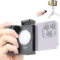 thumbnail image 1 of UURIG PH-14 Wireless Handle Grip Phone Holder Stabilizer for Smartphone Vlog Selfie Built-in LED Fill, 1 of 8
