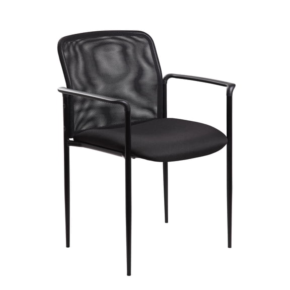 Boss Office Products Black Stackable Guest Reception Chair
