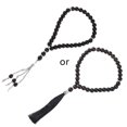 thumbnail image 1 of Black 33 cuentas de oración musulmana, cuentas redondas de 12 mm, cuentas de oración del rosario Tasbih Allah, 1 of 1
