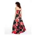 thumbnail image 2 of B DARLIN Womens Black Spaghetti Strap Full-Length Prom Dress Juniors 1\2, 2 of 4