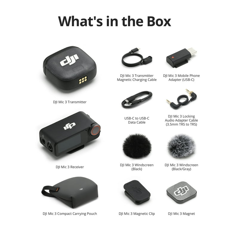 DJI Mic 3 Advanced Mini 2.4GHz Wireless Microphone System