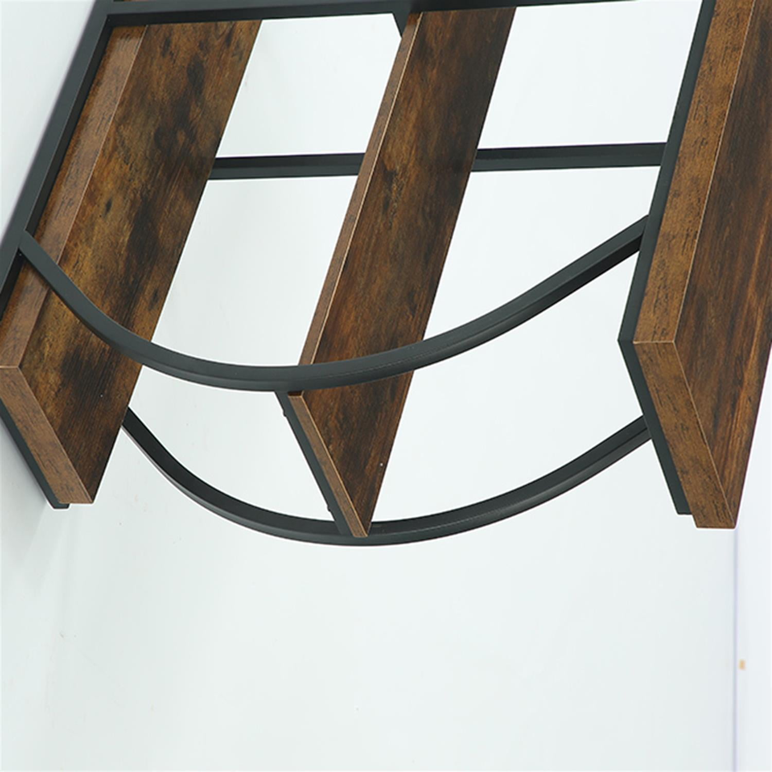 Demi Bonn 41" Retro Style Console Table 2 Tier Sofa Table for Entryway with Storage Shelves Metal Frame, Foyer Display Table, Brown