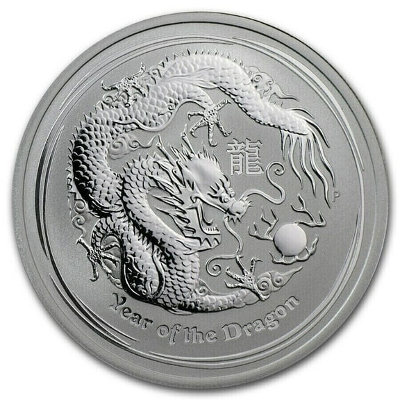 2012 1/2 oz Silver Australian Lunar Year of the Dragon Coin - In Capsule