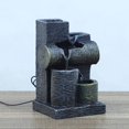 thumbnail image 3 of kurtrusly LED Light Water Feature Fountain Home Office lights tabletop Decor Christmas Present Statues, 3 of 9