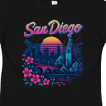 thumbnail image 4 of Inktastic San Diego Retro Sunset Skyline Boys or Girls Toddler T-Shirt, 4 of 5