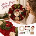 thumbnail image 2 of 3D Fabric Poke Wreath DIY Kit, Christmas Poke Art Craft Kit for Adults & Beginners, Holiday Fabric Wreath Making Kit, Handmade Hanging Ornament for Front Door Wall Christmas Home Decor & Gift, 2 of 6