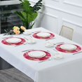 thumbnail image 5 of 15.4" Round Placemat Set of 4 Polyester Fabric Place Mats Non-Slip Dining Kitchen Table Mats for Kitchen Party Decor Red Chrysanthemum and Dandelion, 5 of 5