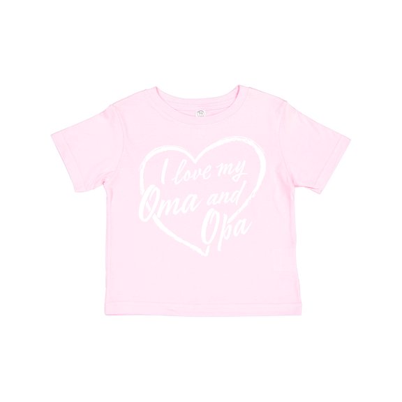 Inktastic I Love My Oma and Opa in White Chalk Heart Boys or Girls Toddler T-Shirt