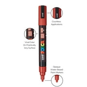 Uni POSCA PC-5M Warm Tone Water-Based Markers, Reversible Medium Tip (1.8-2.5mm), Warm Tone Ink Colors, 8 Count