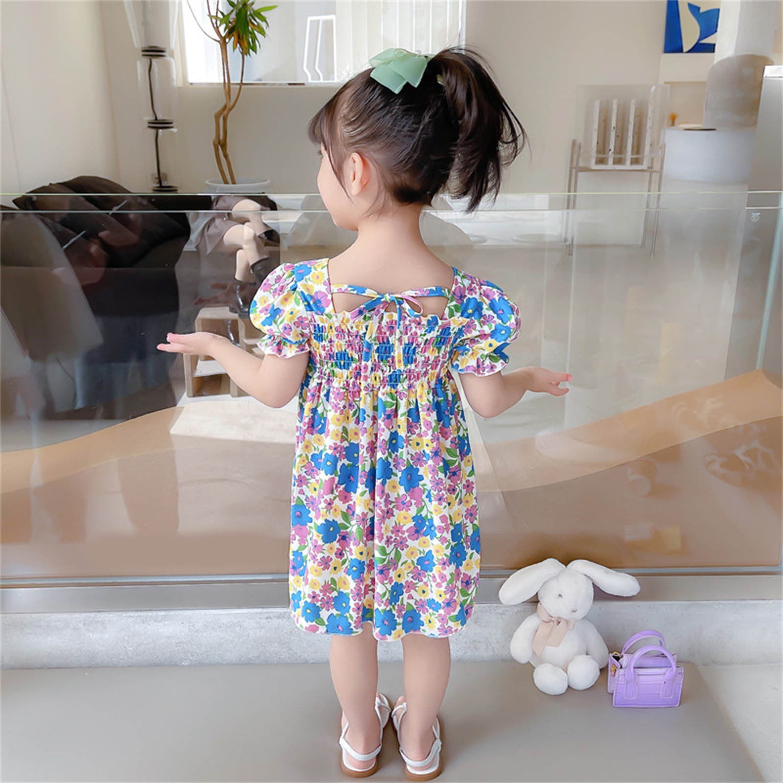 Amazon.com: Little Girls Summer Light Weight Tulle Princess Dress for 1-4  Years,Baby Short Sleeve Rainbow Polka Dot Print Dresses: Clothing, Shoes &  Jewelry