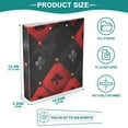 thumbnail image 5 of Red and Black Lattice Hardcover 3 Ring Binder 1.5 inch Round Rings with Interior Pockets Binders Organizer Office School 2 Pack, 5 of 9