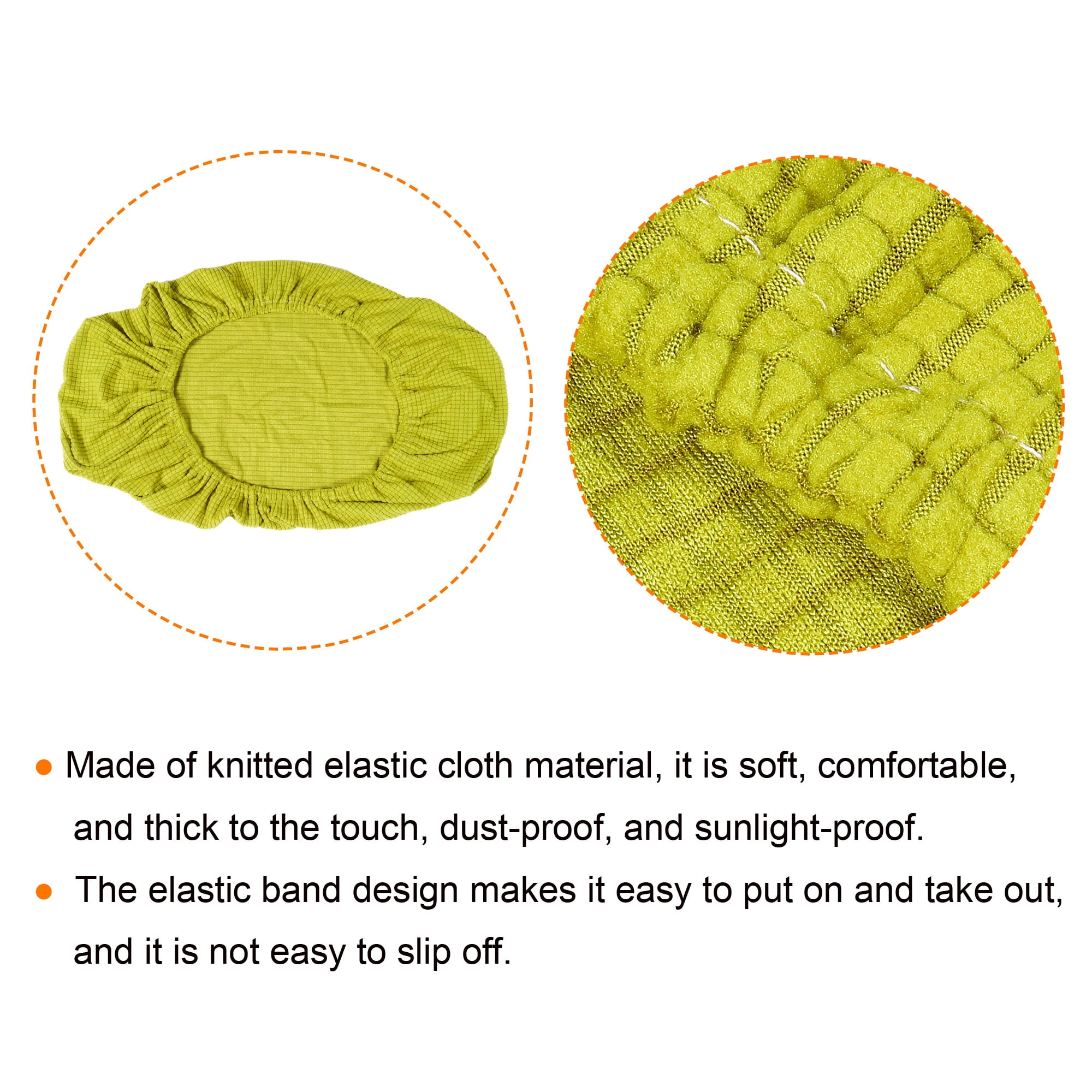 Unique Bargains Air Conditioner Cover Knitted Elastic Cloth Dustproof 80-86cm Green