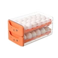 thumbnail image 4 of organization and storage,Large Capacity Double Layer Transparent Egg Drawer Egg Storage Container For Refrigerator Kitchen,White, 4 of 8