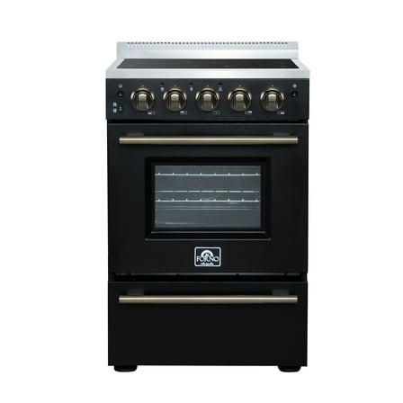Forno Loiano 24 Inch Freestanding Electric Range in Black