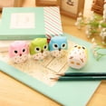 thumbnail image 3 of Adorable Cartoon Owl Shaped Two Holes Plastic pencil sharpener Plastic Portable Lightweight Pencil Sharpener Color Random, 3 of 9