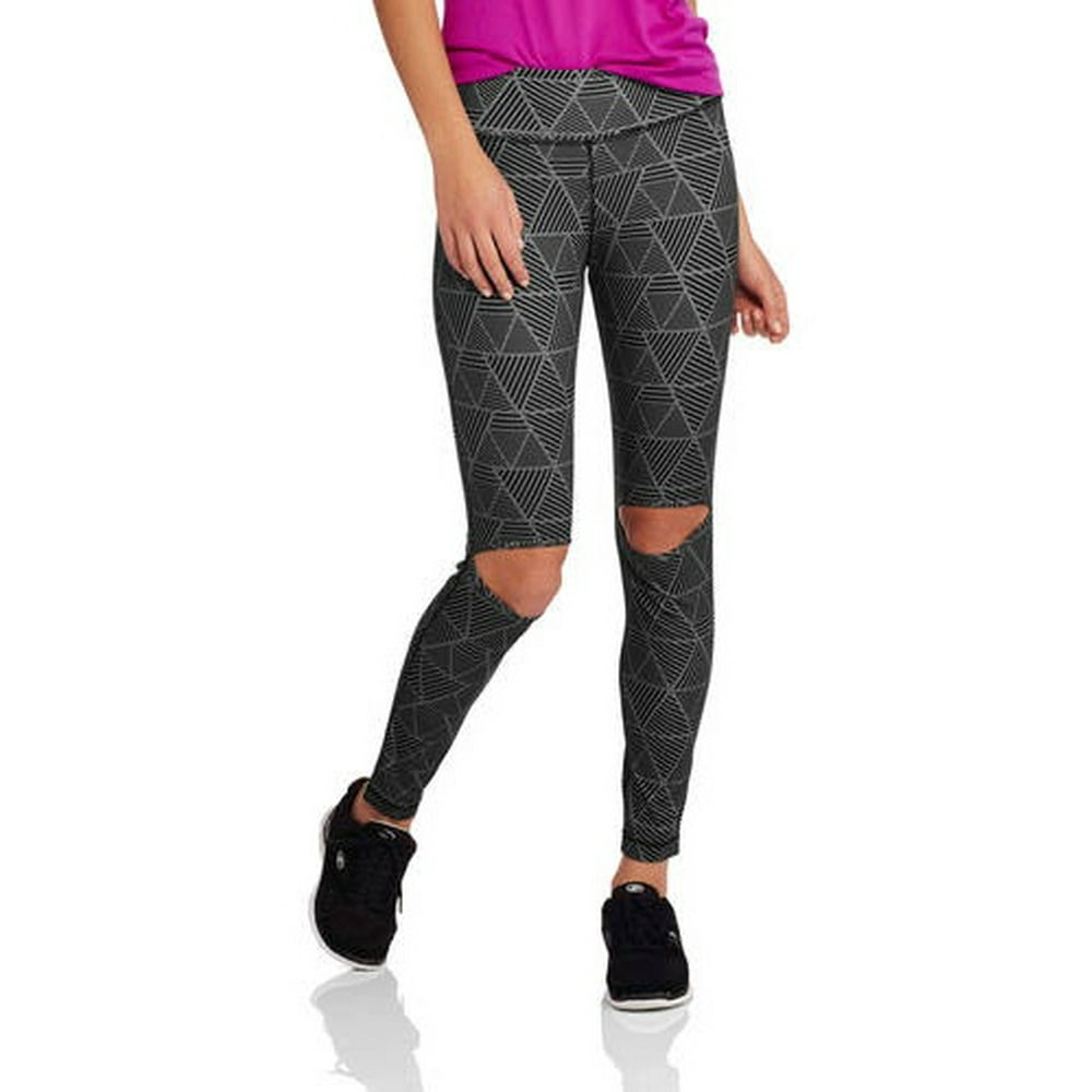Danskin Now Danskin Now Juniors' High Waisted Leggings with Cut Out