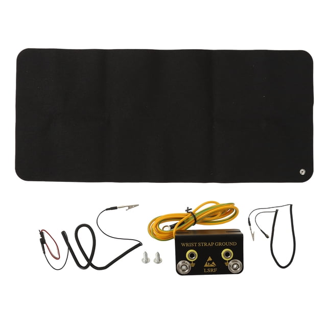 Esterilla de conexión a tierra para eliminar la electricidad estática, de piel sintética, para aliviar el estrés, para dormir mejor, con pulsera, 30 x 68 cm