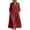 Red, variant on Hvogkswy Cotton Linen Shirt Dress for Women, Collared Button Midi Dress 3/4 Sleeve Loose FLowy Casual Vacation Dress with Side Pockets